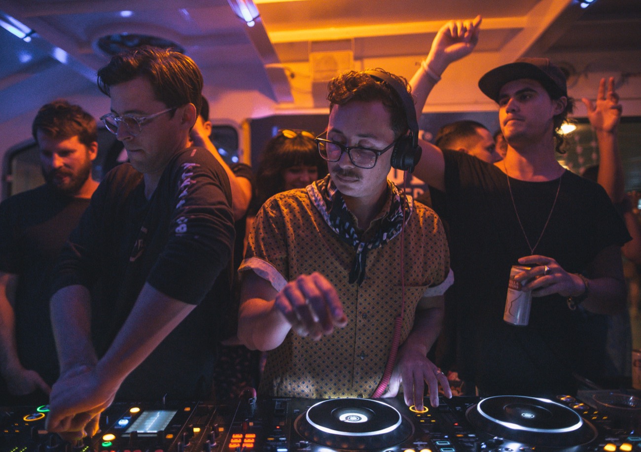 Andrew Smith performing as Misawa at the Supply New York Boat Party aboard Circle Line Cruises.